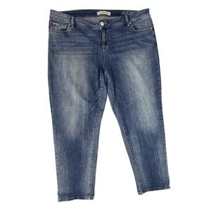 Slink Jeans Curvy Ankle Slim 18 Blue Medium Wash Stretch Denim Pants Casual